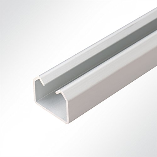 LYSEL® Vorhangschiene Laufschiene Schiebetürbeschlag Aluminium eloxiert 25 x 19 mm Länge 2m Schiebetor Schiebetür Hallentür von LYSEL