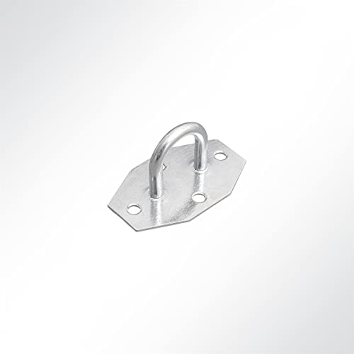 LYSEL Bügelkrampe mit sechseckiger Platte, (BxHxL) 43x26x66mm in grau (1 Stück) von LYSEL