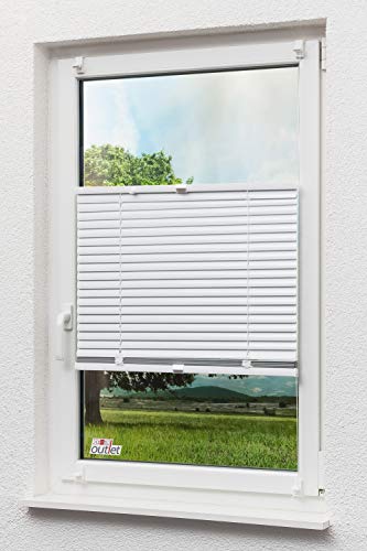 LYSEL Klemmjalousie aus Alu (B x H) 75cm * 130cm in weiß, frei verschiebbar von LYSEL