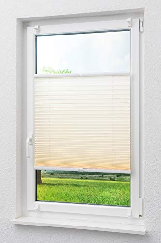 LYSEL Outlet - Plissee Krepp zum Klemmen Beige - Plissee in der Größe (Bx H) 60 * 130cm von LYSEL