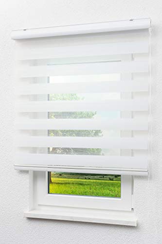 LYSEL - Qualitätsdoppelrollo weiß, (B x H) 130cm x 175cm in weiß von LYSEL