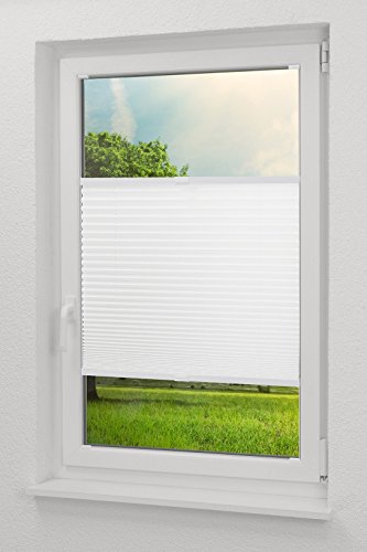 LYSEL - Qualitätsplissee Crush Tageslicht weiß - Plissee in der Größe (Bx H) 90cm * 130cm von LYSEL