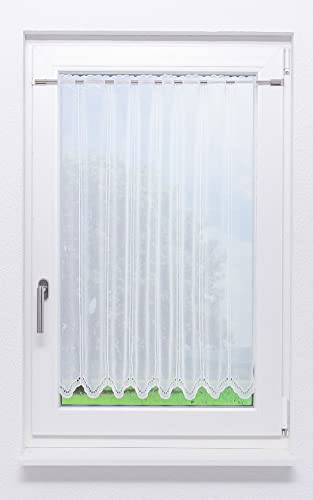 LYSEL Scheibengardine Bogenmuster (Bx H) 86,4cm * 90cm reinweiß/Weiß von LYSEL