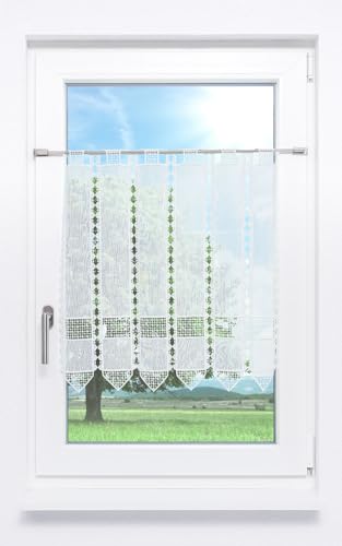 LYSEL Scheibengardine Kreuzchen Design (Bx H) 60cm * 60cm Weiß/Rohweiß von LYSEL