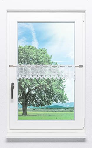 LYSEL Scheibengardine Rustika (Bx H) 60cm * 14cm Weiß/weiß von LYSEL