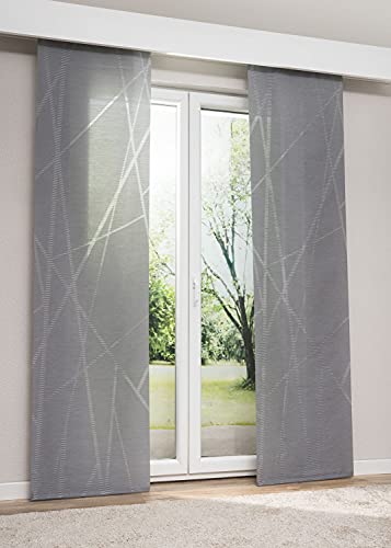 LYSEL Schiebegardine Toliara in Anthrazit, in der Größe (BxH) 60cm x 245cm von LYSEL