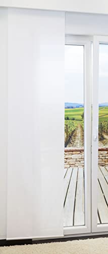 LYSEL Schiebevorhang Plain halbtransparent einfarbig in den Maßen 245 cm x 60 cm weiß/reinweiß von LYSEL