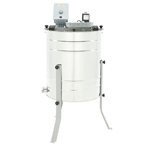 LYSON 4-Waben Honigschleuder Diagonalschleuder Ø500 mit elektrischem Antrieb Honeyextractor Tangentialschleuder für 4 Rähmchen DNM, LN, Zander Edelstahl Imkerei Bienenzüchter Zubehör MINIMA LINE von LYSON