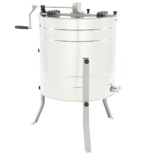 LYSON 4-Waben Honigschleuder Diagonalschleuder Ø600 Manuelle Honeyextractor Tangentialschleuder mit Handantrieb für 4 Rähmchen Universal Edelstahl Imkerei Bienenzüchter MINIMA LINE von LYSON
