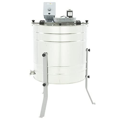 LYSON 4-Waben Honigschleuder Diagonalschleuder Ø600 mit elektrischem Antrieb Honeyextractor Tangentialschleuder für 4 Rähmchen Universal Edelstahl Imkerei Bienenzüchter Zubehör MINIMA LINE von LYSON