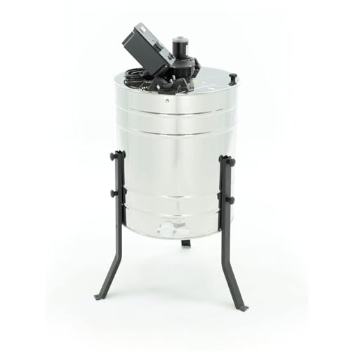 LYSON 4-Waben Honigschleuder Diagonalschleuder Ø500 mit elektrischem Antrieb Honeyextractor Tangentialschleuder für 4 Rähmchen DNM, LN, Zander Edelstahl Imkerei Bienenzüchter Zubehör BASIC LINE von LYSON