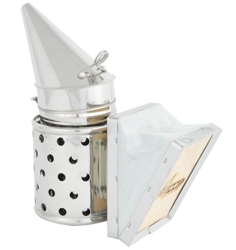 LYSON Bee Hive Smoker Verzinkt mit Heizkörper Smoker Bienen Imker Smoker Zubehör für Imkereibedarf Bienentechnik Imkereiausrüstung Bienenzucht (27,5 cm) von LYSON