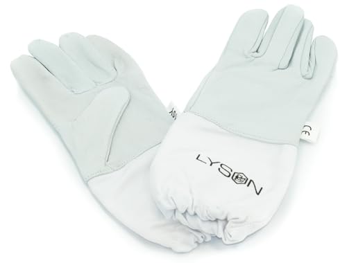 LYSON Imkerhandschuhe für Kinder Handschuhe Imkerhandschuhe Leder Imkereibedarf Stichfeste Bienen Imker Imkerei Zubehör Gartenhandschuhe Größe 12 von LYSON