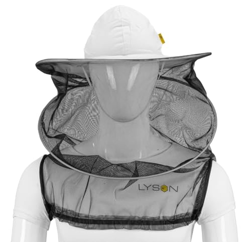 LYSON Imkerhut mit Schleier Moskitonetz Hut Unisex-Erwachsene Bienen Schleier Hut Professionelle Bienenschutz Bienenanzug mit Reißverschluss Bee Keepers von LYSON