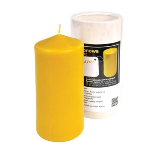 LYSON Kerzengießform Silikonform Walze der Glatte Pfahl Höhe 13,5 cm für Bienenenwachskerzen Giessform zur Kerzenherstellung Bienenwachskerzen gießen Geschenkidee von LYSON
