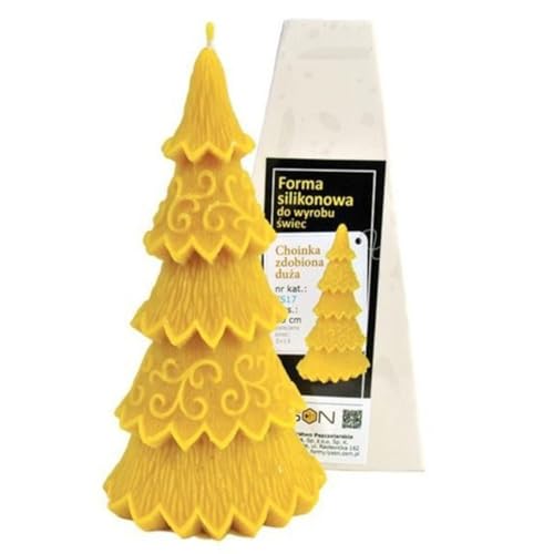 LYSON Kerzengießform Silikonform Der geschmückte Weihnachtsbaum, Aromatherapie Kerzen 3D Groß Bienenenwachskerzen Kerzenherstellung Bienenwachskerzen gießen Geschenkidee wiederverwendbar von LYSON