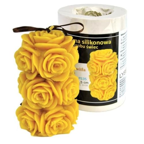 LYSON Kerzengießform Silikonform Die Verblühte Rose, Die Höhe: 11,5 cm für Bienenwachskerzen Giessform zur Kerzenherstellung Bienenwachskerzen gießen Geschenkidee wiederverwendbar von LYSON