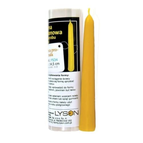 LYSON Kerzengießform Silikonform Die gerade Kerze, klein Höhe:14,5cm für Bienenwachskerzen Aromatherapie Kerzen 3D Giessform zur Kerzenherstellung Bienenwachskerzen gießen Geschenkidee von LYSON