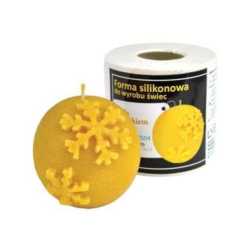 LYSON Kerzengießform Silikonform Eine Kugel mit einer Schneeflocke Höhe: 7cm für Bienenwachskerzen Giessform zur Kerzenherstellung Bienenwachskerzen gießen Geschenkidee wiederverwendbar LYSON Kerzengießform Silikonform Eine Kugel mit einer Schneeflocke Höhe: 7cm für Bienenwachskerzen Giessform zur Kerzenherstellung Bienenwachskerzen gießen Geschenkidee wiederverwendbar von LYSON