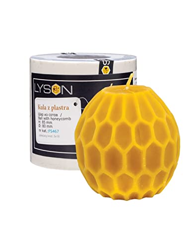 LYSON Kerzengießform Silikonform - Kugel mit Wabenmuster, H.85 mm, Giessformen, Kerzenform, Osterdekoration Kerzengießform, Bienenwachs wiederverwendbar von LYSON