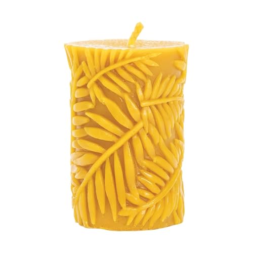 LYSON Kerzengießform Silikonform Walze Zylinder mit Blättern 8,5 cm hoch Silikon Kerzenform für Sojawachs, Bienenwachs, Gips, Seifer Aromatherapie Kerzenherstellung Bienenwachskerzen Geschenkidee von LYSON