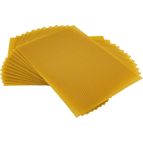LYSON Mittelwände Zander 395 x 195 mm 1kg für Zander Rähmchen Bienenwachsplatten Imkerei Bienen 100% Natürlichem Bienenwachs 19-21 Stück von LYSON