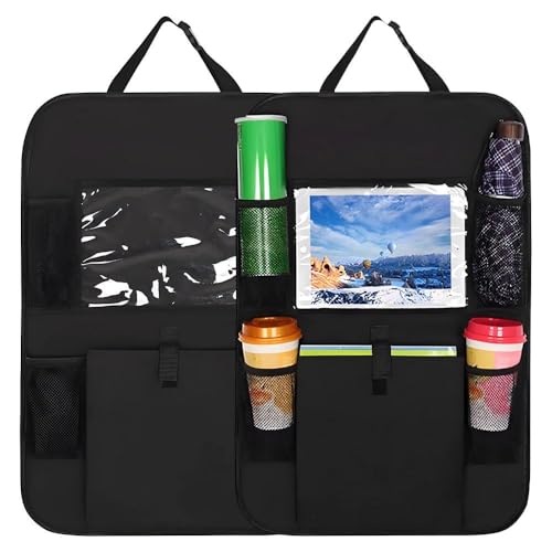 2 Stück Rückenlehnenschutz Auto Autositz Schutz Rückseite Kinder Autositz Organizer für bis zu 11-Zoll Tablet, 8 Taschen, Kinderspielzeug-Aufbewahrung, wasserdichter Rücksitzschutz für Kinder(61×41cm) von LYSPBAO