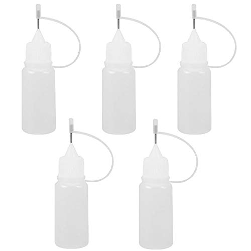 TIP Applikator,5Stück 20ml Quetschflasche Tropfflaschen Kunststoff Tropfflasche leere Flüssigkeitsflaschen Kunststoff Flüssigkeit Tropfer Flaschen Leere Liquidflaschen für Kleber Öler Alkohol Tinte von LYSZXJ