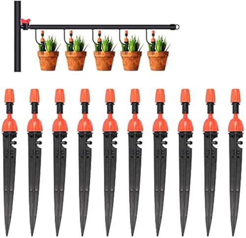 LYTIVAGEN 10 Stück Automatisch Bewässerung Set Bewässerung Tropfer Einstellbar Bewässerung Dripper Garten Micro Bewässerungssystem 8 Löcher Bewässerung Sprinkler für Gartenpflanzen Blumen Gemüse von LYTIVAGEN