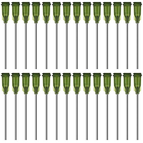 LYTIVAGEN 100 Stück Spritzen Nadeln Stumpfe Spritze, 3,8cm 14g Dosiernadeln mit Luer-Lock Liquid Spritzen Set Blunt Nadel Edelstahl stumpfe Spitze Nadeln für Nachfüllen Liquid, Tinten, Kleben von LYTIVAGEN