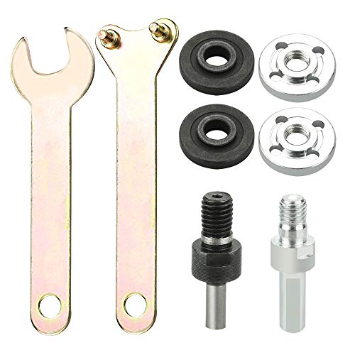 LYTIVAGEN Winkelschleifer Verbindungsstange Winkelschleifer Pleuel Set 6mm/10mm Dorn Adapter Winkelschleifer Flansch Bohrer Umwandlung Werkzeug Winkelschleifer Ersatzteile Set mit Schraubenschlüssel von LYTIVAGEN