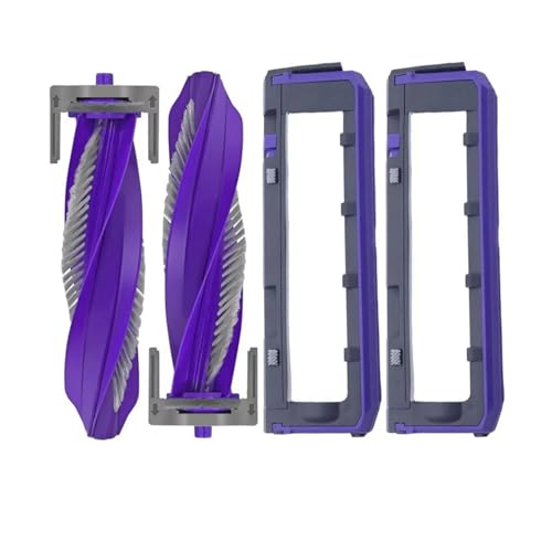 Rollenbürstenabdeckung, Hauptbürsten, Kompatibel Mit Narwal, Flow Roboter-Staubsaugerzubehör(2PCS Brush+2PCS cover) von LYTSSAQQO