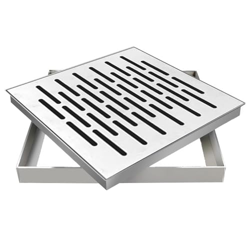 Grille Aeration Exterieur Carrées en Acier Inoxydable, Gitterrost Lichtschacht, Antidérapantes et Anti-obstruction pour Salle de Bain, Cuisine et Balcon(20x20x3cm/8x8x1.2in) von LYUCAYHQ
