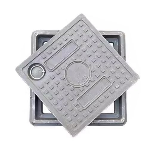 Quadratischer Gullideckel aus Kunstharz, 30 X 30 Cm bis 80 X 80 Cm, Schachtabdeckung für Private Rasen- und Gartenentwässerungssysteme(50x50x4cm/20x20x1.6in) von LYUCAYHQ