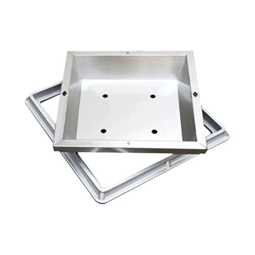 Schachtabdeckung für Rasenbecken, Quadratische Schachtdeckel aus Edelstahl, 200 Kg Tragkraft, für Rasen, Garten, Straßen, Einkaufszentren(90x90x10cm/35x35x4in) von LYUCAYHQ