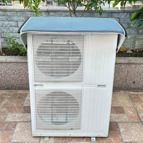 Wärmepumpe Abdeckung, Verkleidung Wärmepumpe, Wasserdicht, Wärmedämmung, Schallschutz für Sturm- und Regenschutz(Gray,130x55cm/51x22in) von LYUCAYHQ
