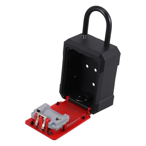 Auch die magnetschelregale sind extrem gut, Key Lock Box Hängende Metall Schlüsselbox mit Code Outdoor Schlüssel Aufbewahrungsbox Safe Key Organizer(Rosso) von LYVQZPWLR