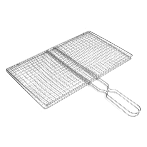 Barbecue aus Edelstahl, Barbecue Grill Net Barbecue Grillen Korb Grill BBQ Net Steak Fleisch Fisch Net(20 * 35cm) von LYVQZPWLR