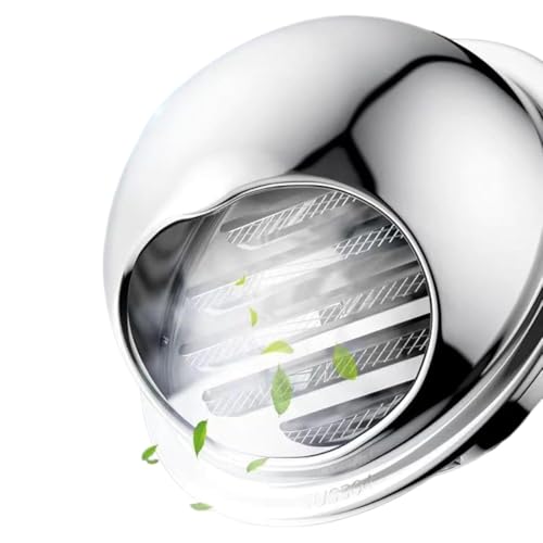 Drehen Sie den Schornstein aus Edelstahl, Dunstabzugshaube aus Edelstahl 304, runde Entlüftungskappe, Badezimmer-Dunstabzugshaube, Auspuffrohr, Schornstein, Regenkappe(180mm/7.1in) von LYVQZPWLR