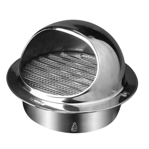 Drehen Sie den Schornstein aus Edelstahl, Kaminhaubenkappe aus Edelstahl 304, rundes Wandlüftungsgitter(200mm/7.9in) von LYVQZPWLR