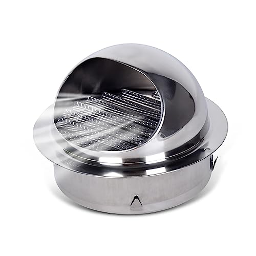 Drehen Sie den Schornstein aus Edelstahl, Runde Lüftungshaubenkappe Regenschutzkappe, Kaminhaube aus Edelstahl 304(300mm/11.8in) von LYVQZPWLR