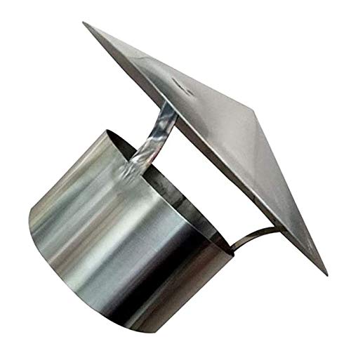 Drehen Sie den Schornstein aus Edelstahl, Schornsteinhaubenkappe Edelstahl Dach Schornsteinabzug Haubenrohr(160mm) von LYVQZPWLR