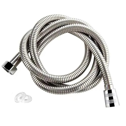 Edelstahl Duschkopfschlauch, Brauseschlauch Edelstahl Chrom 1,5m G1/2 von LYVQZPWLR