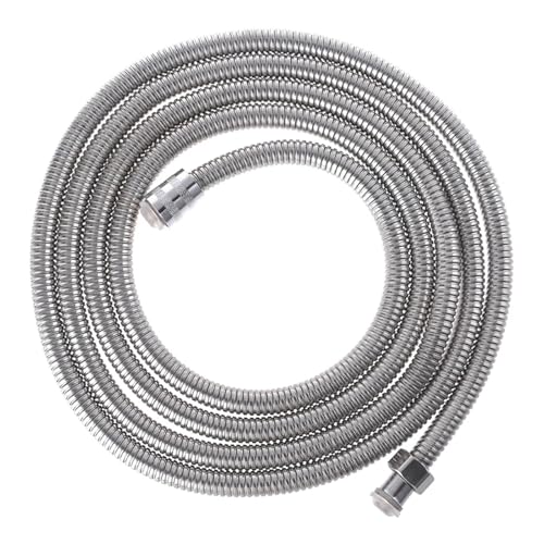 Edelstahl Duschkopfschlauch, Edelstahl-Brauseschlauch Badezimmer Warmwasserbereiter Ersatz Silber 300cm von LYVQZPWLR