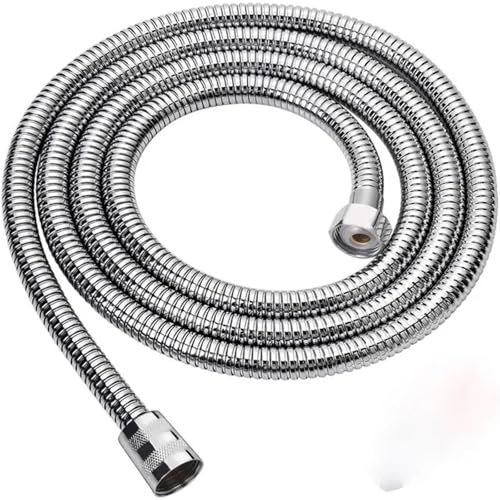 Edelstahl Duschkopfschlauch, Edelstahl-Brauseschlauch for Badezimmer, mehrfarbig, 1,5 m oder 2,0 m Länge(Silver,1.5M) von LYVQZPWLR