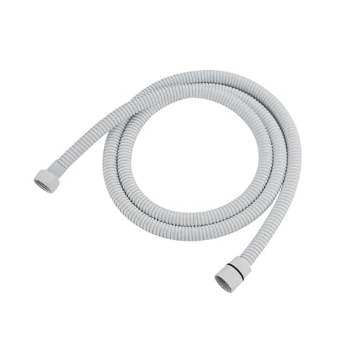Edelstahl Duschkopfschlauch, Edelstahl-Brauseschlauch for Badezimmer, mehrfarbig, 1,5 m oder 2,0 m Länge(White,2.0M) von LYVQZPWLR
