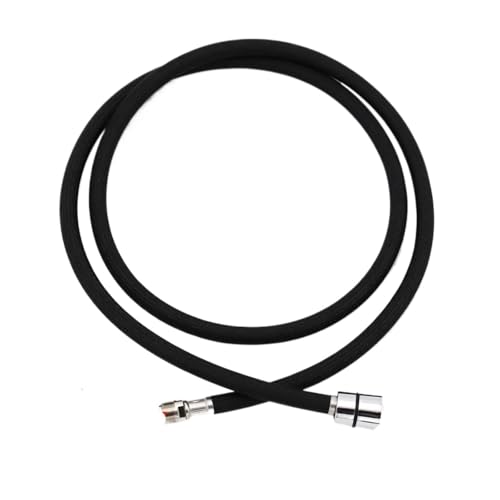 Edelstahl Duschkopfschlauch, Ersatz-Brauseschlauch aus Nylon mit geflochtenem Design, mehrfarbig, mehrere Größen(Black,150cm) von LYVQZPWLR