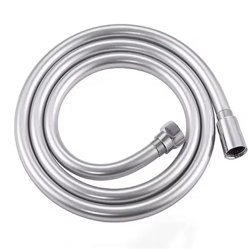 Edelstahl Duschkopfschlauch, PVC-Brauseschlauch, mehrfarbig, 1,5–3,0 m(Sliver,150cm) von LYVQZPWLR