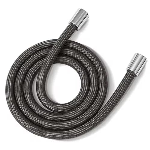 Edelstahl Duschkopfschlauch, PVC-Brauseschlauch G1/2 Mehrfarbig 1,5M/2M(Dark Grey,2M) von LYVQZPWLR