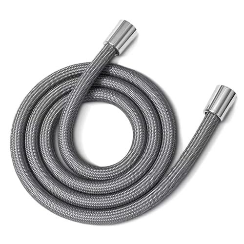 Edelstahl Duschkopfschlauch, PVC-Brauseschlauch G1/2 Mehrfarbig 1,5M/2M(Grijs,2M) von LYVQZPWLR